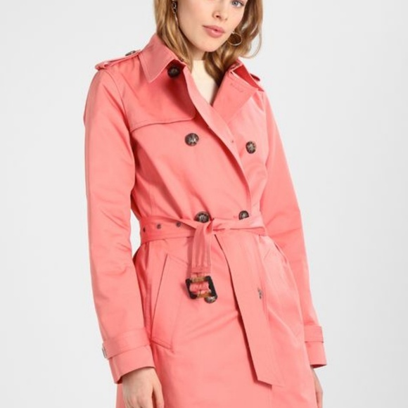Merona Jackets & Blazers - NWOT Peach/Coral double breasted lined trench coat